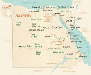 Ägypten Urlaub Karte
